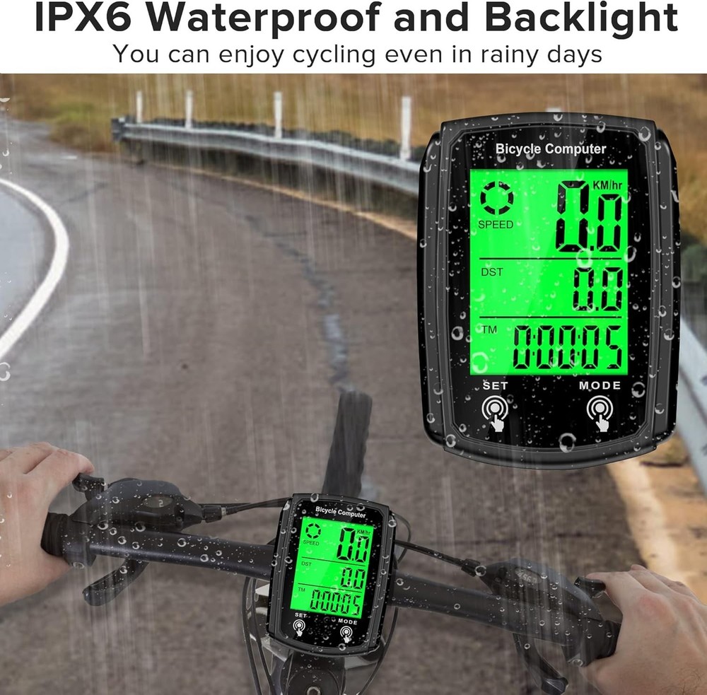 Multi-Function Wired Bicycle Speedometer with LCD Display - Accurate Tracking