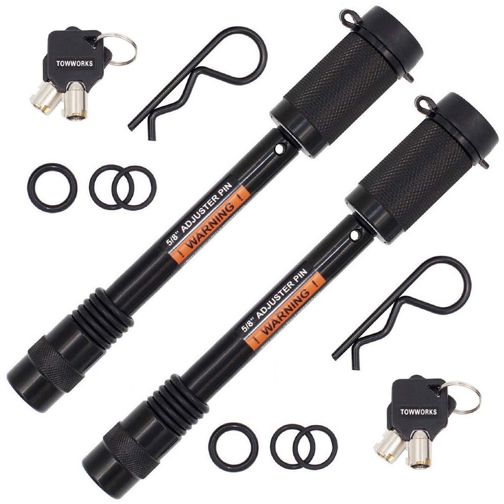 TowWorks 79832 Keyed 5/8" Alike 2-Pack, Black 2pc