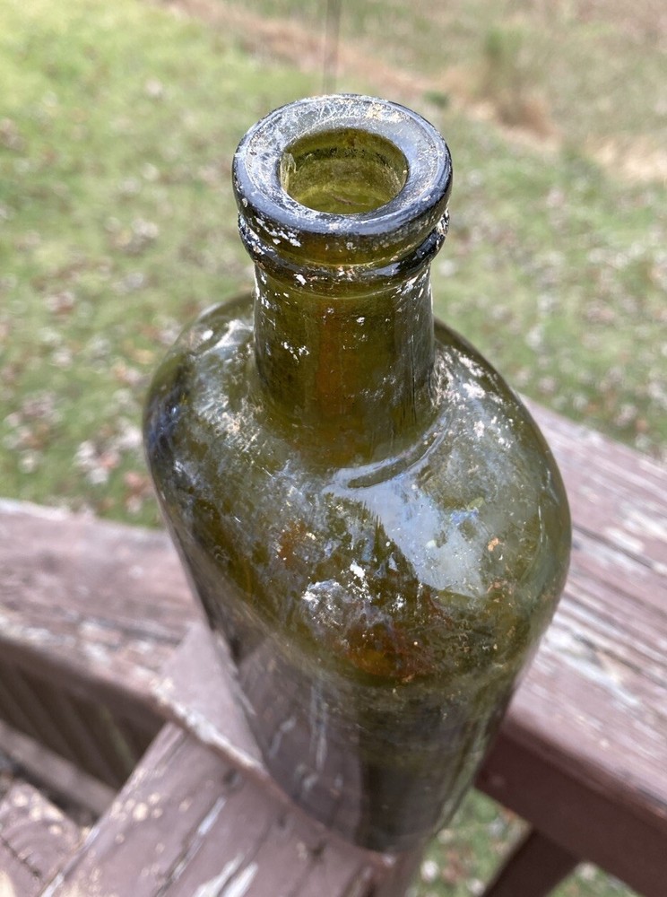 Large Green Scotch Whiskey Flask