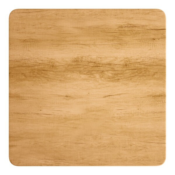 36'' Square Restaurant Table Top with Maple Laminate Top Finish