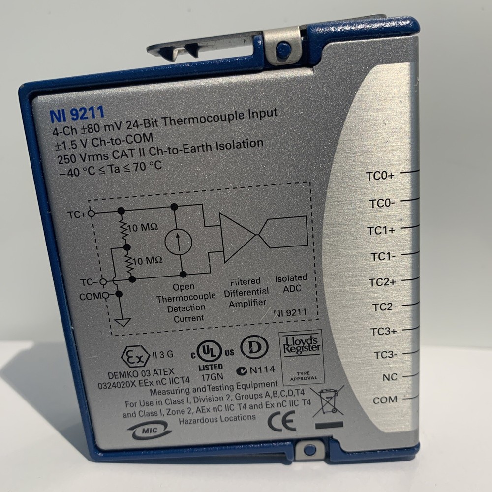 National Instruments NI 9211 cDAQ Temperature / Thermocouple Input Module.