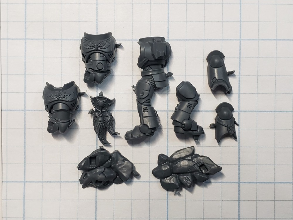 Warhammer 40k Space Wolves Bits Grey Hunters Pack Leader Torso Legs Set #01