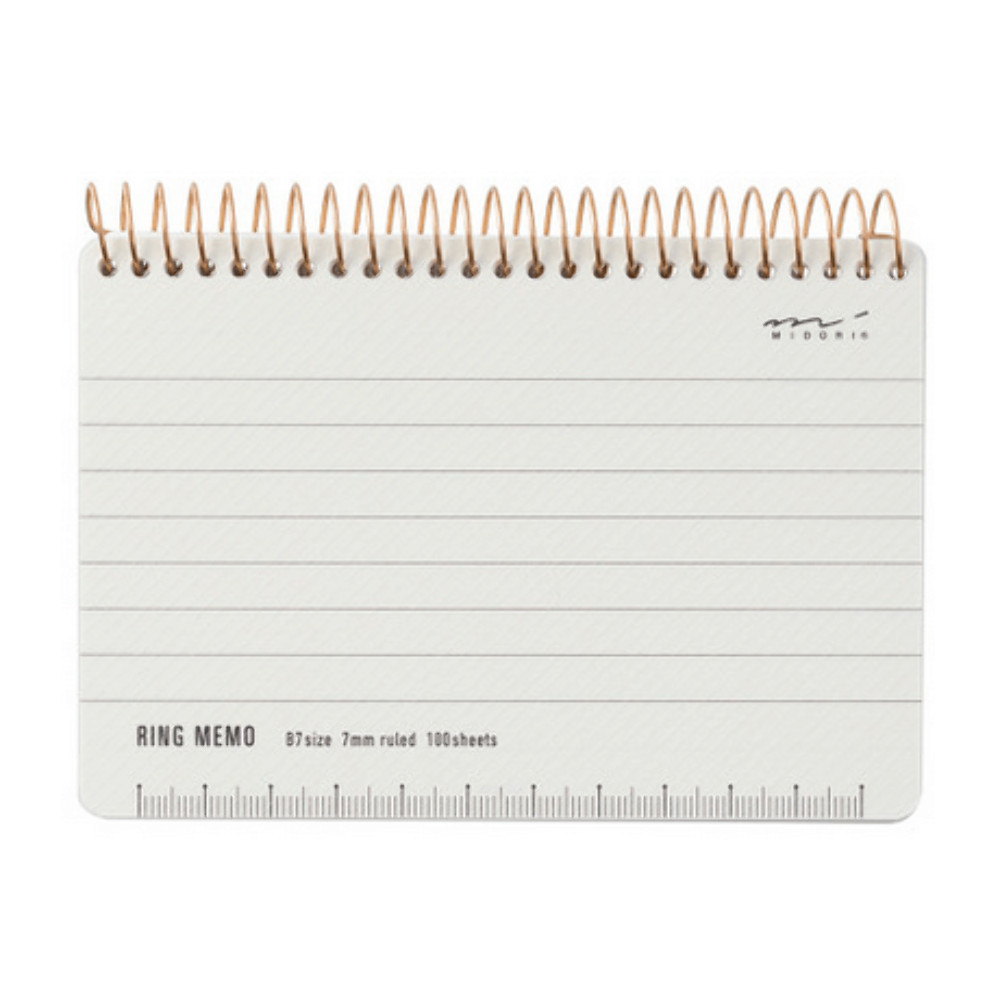 Midori Ring Memo B7 Basic White