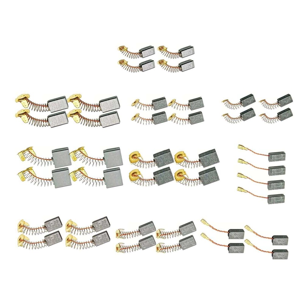 40Pcs 10 Sizes Electric Motor Graphite Carbon Brushes Accessory For Power Tool