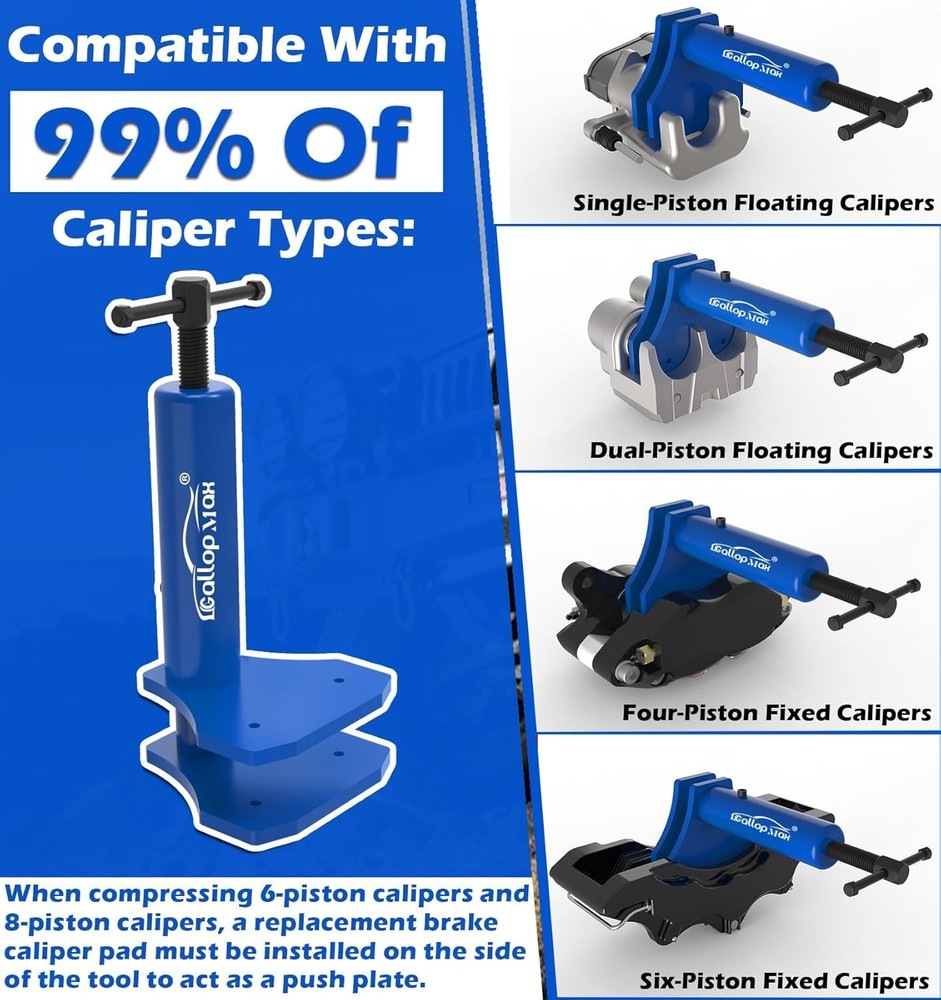 Brake Caliper Tool - Multi Piston Brake Pad Spreader Heavy Duty Brake Caliper...