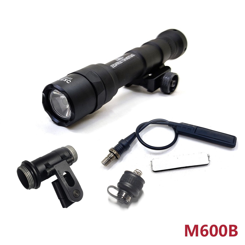 M600B Weaponlight Tactical Flashlight W/ Tailcap & Pad Switch + SS M-ax Mount US