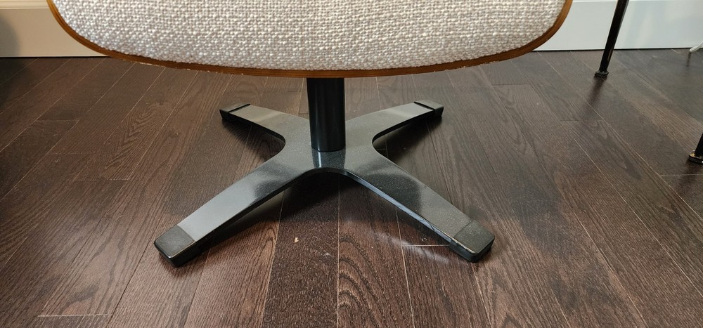 Rivet Olander Mid-Century Modern Rectangular Ottoman with Swivel Base