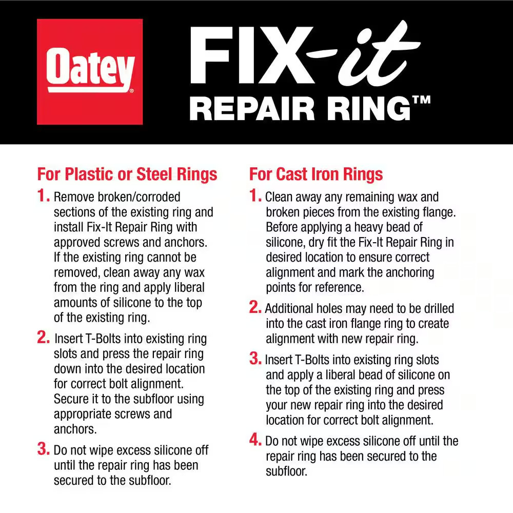 Fix-It Toilet Flange Repair Ring