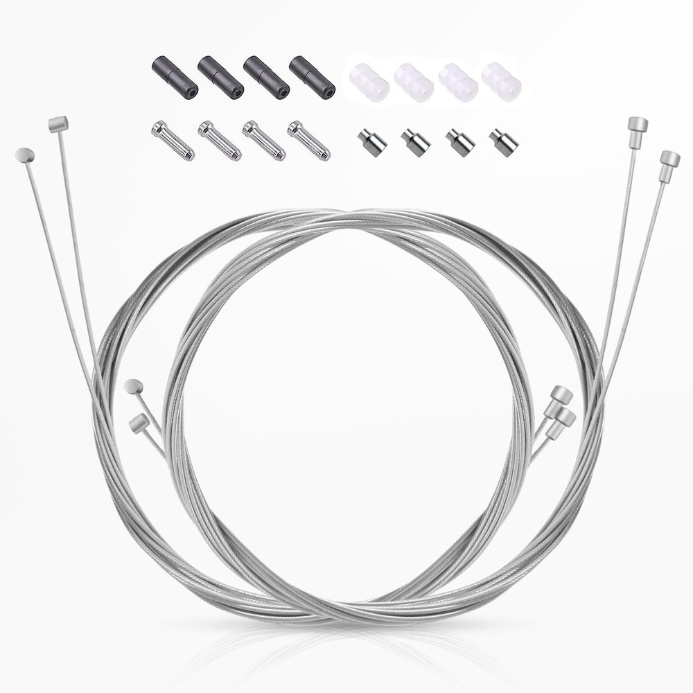 4PCS Universal Bike Brake Cable,Replaceable Brake Inner Wire Cable, Include F...