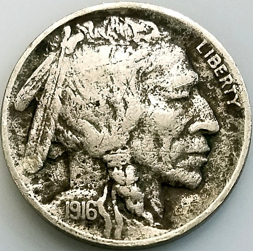 1916 Buffalo Nickel! A nice coin for your collection!