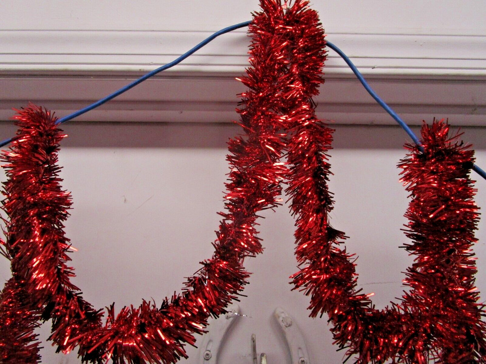 Northlight RED Christmas Wrapped Tinsel Garland - Unlit