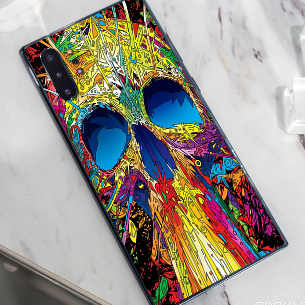 Skins Decal Wrap for Samsung Note 10 Plus colorful skull 1