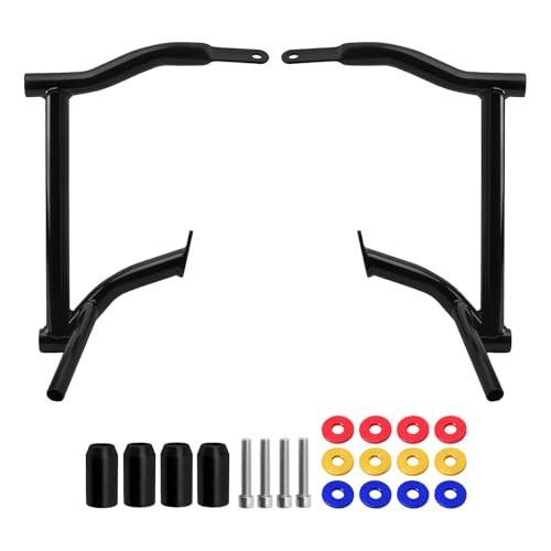 Saddlebag Guards Rear Saddlebag Crash Bars with 12 PCS Basic w/ Colored Spacers
