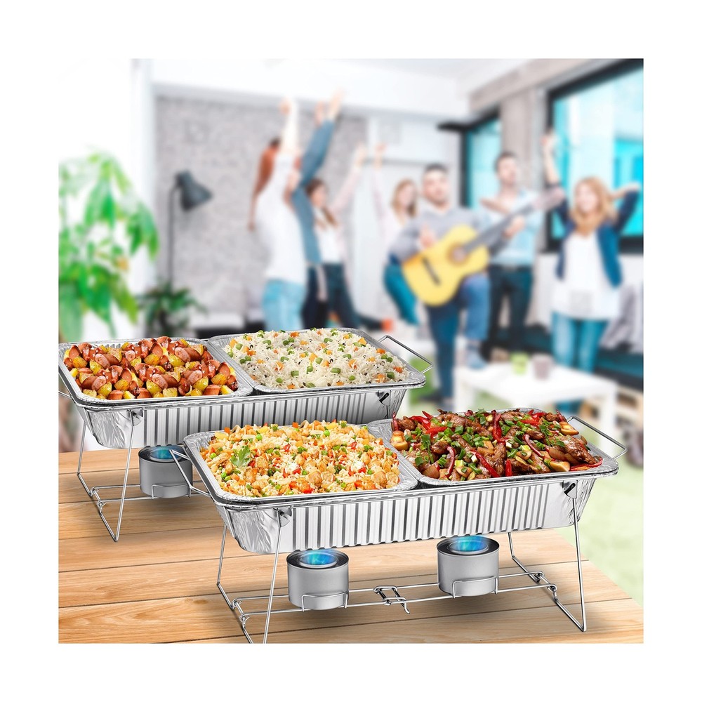 Foldable Chafing Wire Rack Buffet Stand - 6 Pack Full Size Racks For Dish Ser...
