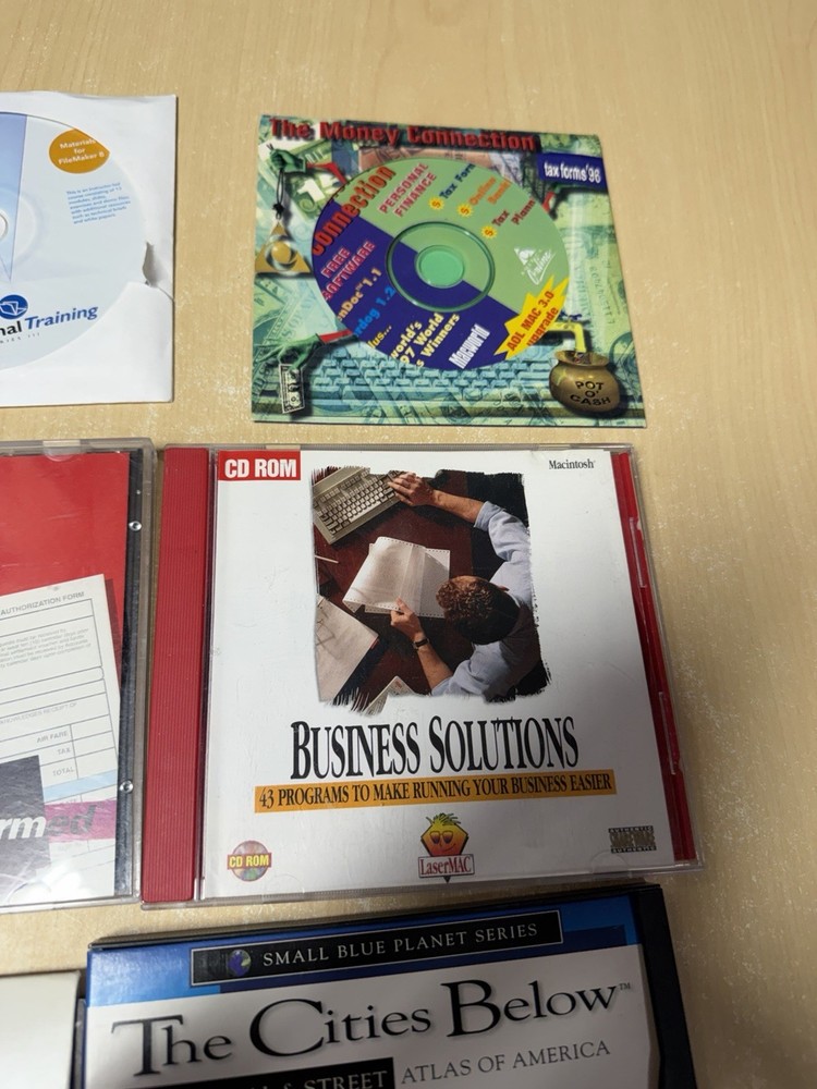 Vintage Mac Business related software CD Disc Lot, Demos & programs