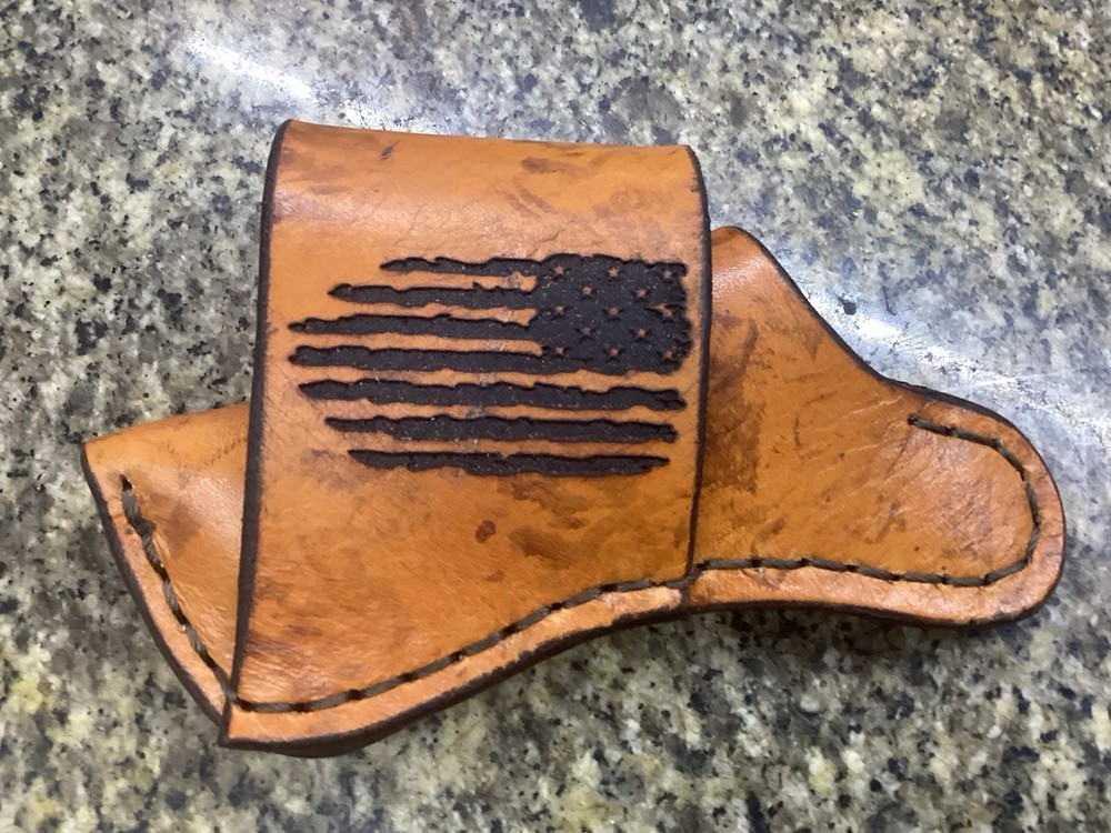 Leather Folding Knife Sheath Horizontal for Trapper Size (Sheath Only)