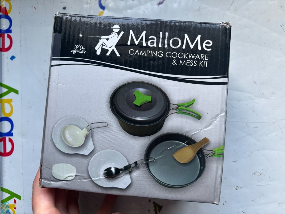 MalloMe 10 Piece Camping Cookware Mess Kit