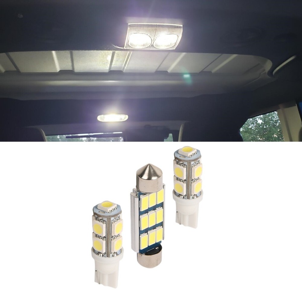 Bright White Interior LED Dome Bulbs Reading Lights for Jeep Wrangler 07-18 JK