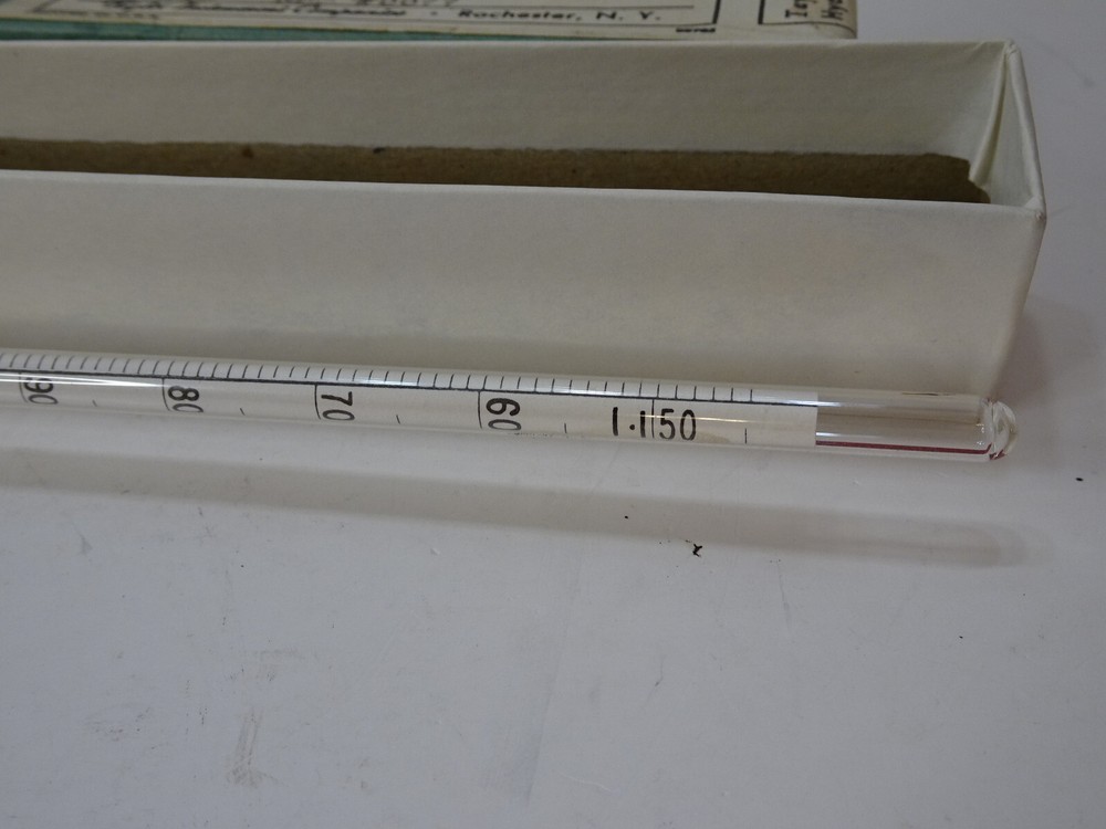 VINTAGE TAYLOR HYDROMETER SPECIFIC GRAVITY ASTM No. 128H *