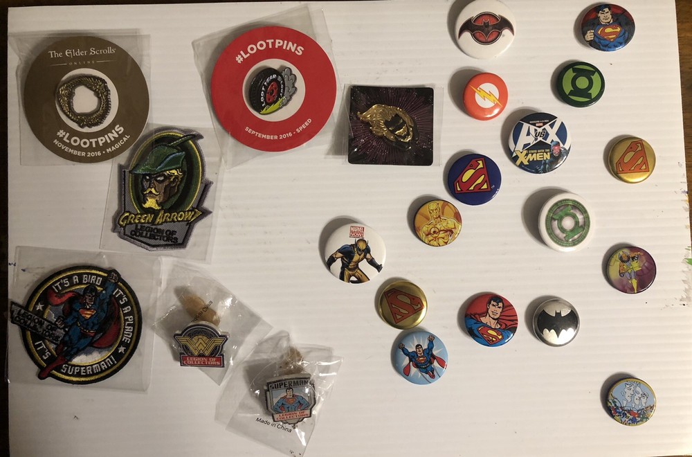 Assorted Dc Marvel Other pins and patches