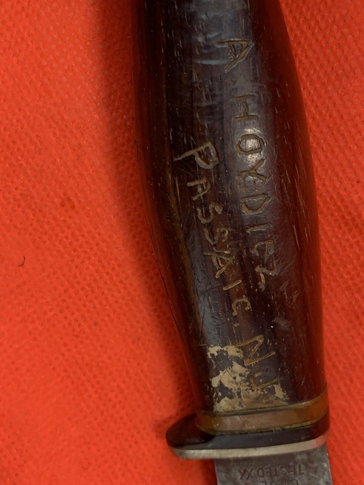 Original WW2 US Early Case Fighting Knife Name Engraved/Personalized