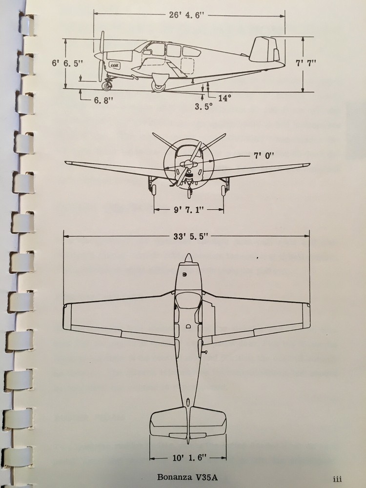 Beechcraft Bonanza V35A Owner's Handbook Manual