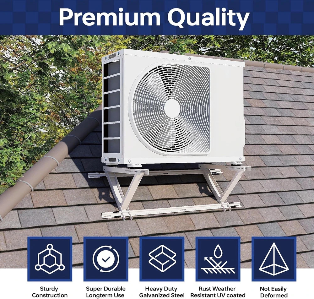 Durable Adjustable Roof Bracket for 9000-24000 BTU Mini Split Units