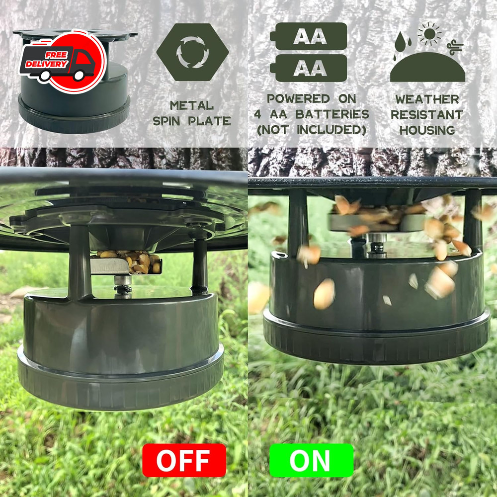 Highwild Deer Feeder Kit - Digital Timer - Metal Spin Plate - Easy Set