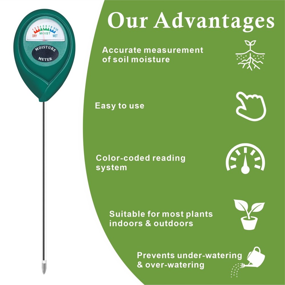 Xl Lux Soil Moisture Sensor Meter 2 Pack - Durable, Accurate