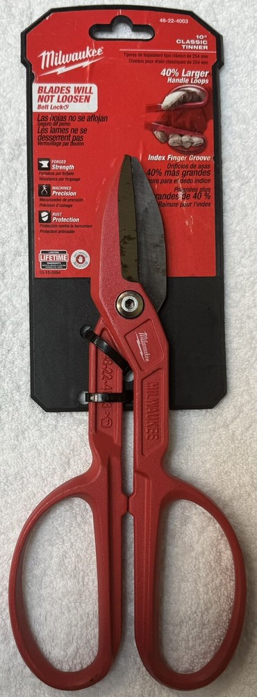 Milwaukee 10" Classic Tinner(48-22-4003)
