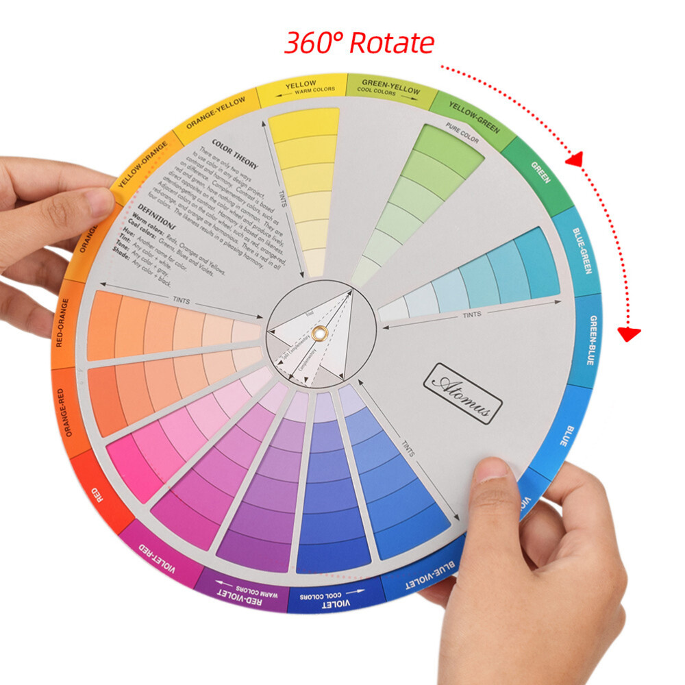 Creative Color Wheel Color Learning Rotation Wheel Color Board Chart Mixed