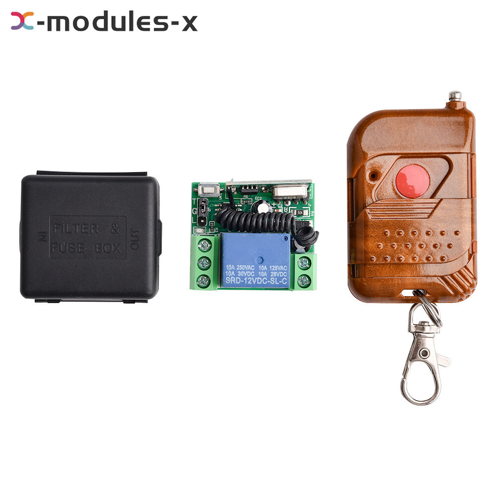 DC 12V 10A Relay 1CH Wireless RF Remote Control Switch Transmitter+ Receiver New