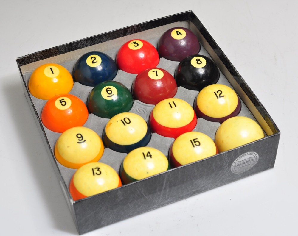 Used  Balls Pool Billiards w/Rack