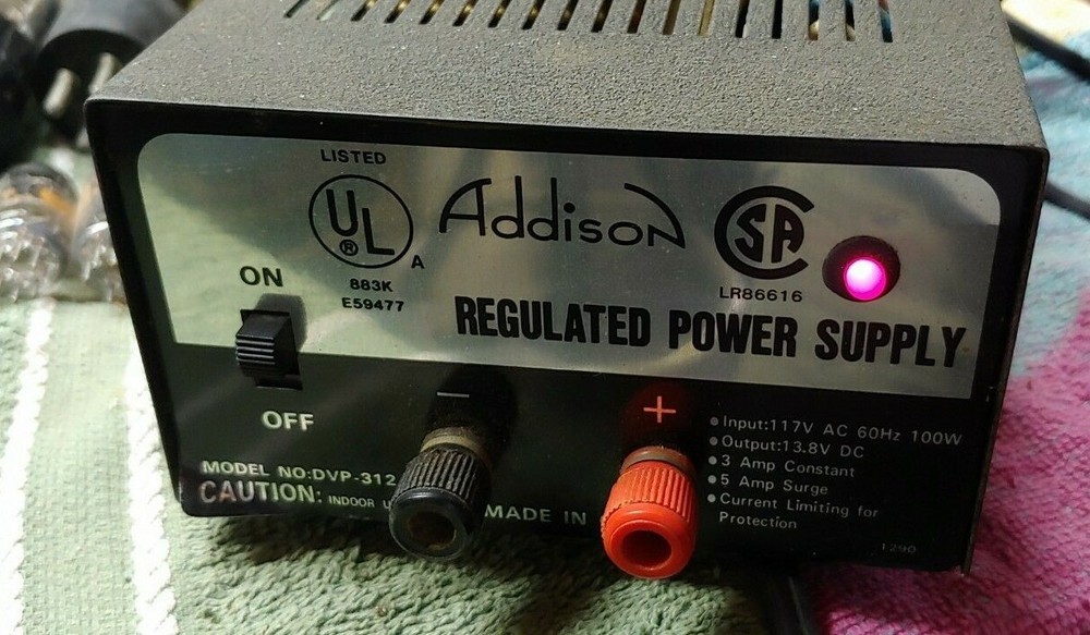 Original ADDISON Model DVP-312 Regulated POWER SUPPLY
