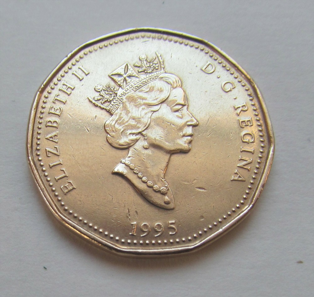 1995 CANADA PEACEKEEPING 1 DOLLAR LOONIE - c/h