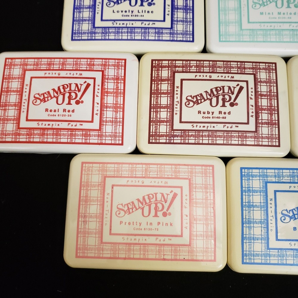 Lot 7 Stampin' Up Classic Old Style Assorted Ink Pads Bundle