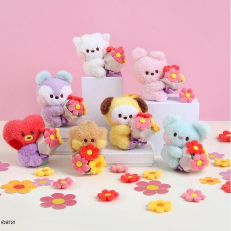 BTS BT21 Official PLUSH Keyring [BOUQUET]