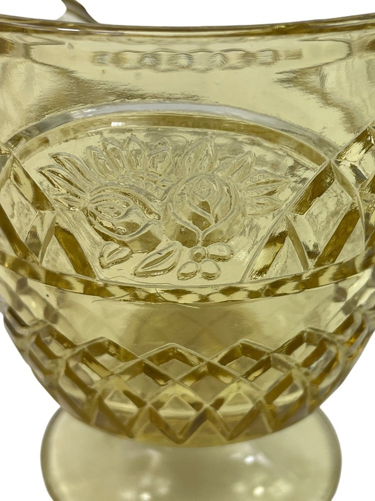 Federal Glass Mayfair Amber Footed Open Sugar