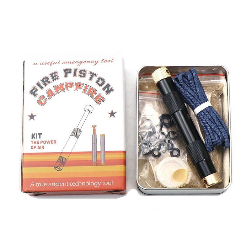 Precision-Made Adaptable Stylish Outdoor Piston Air Compression Fire Starter Set