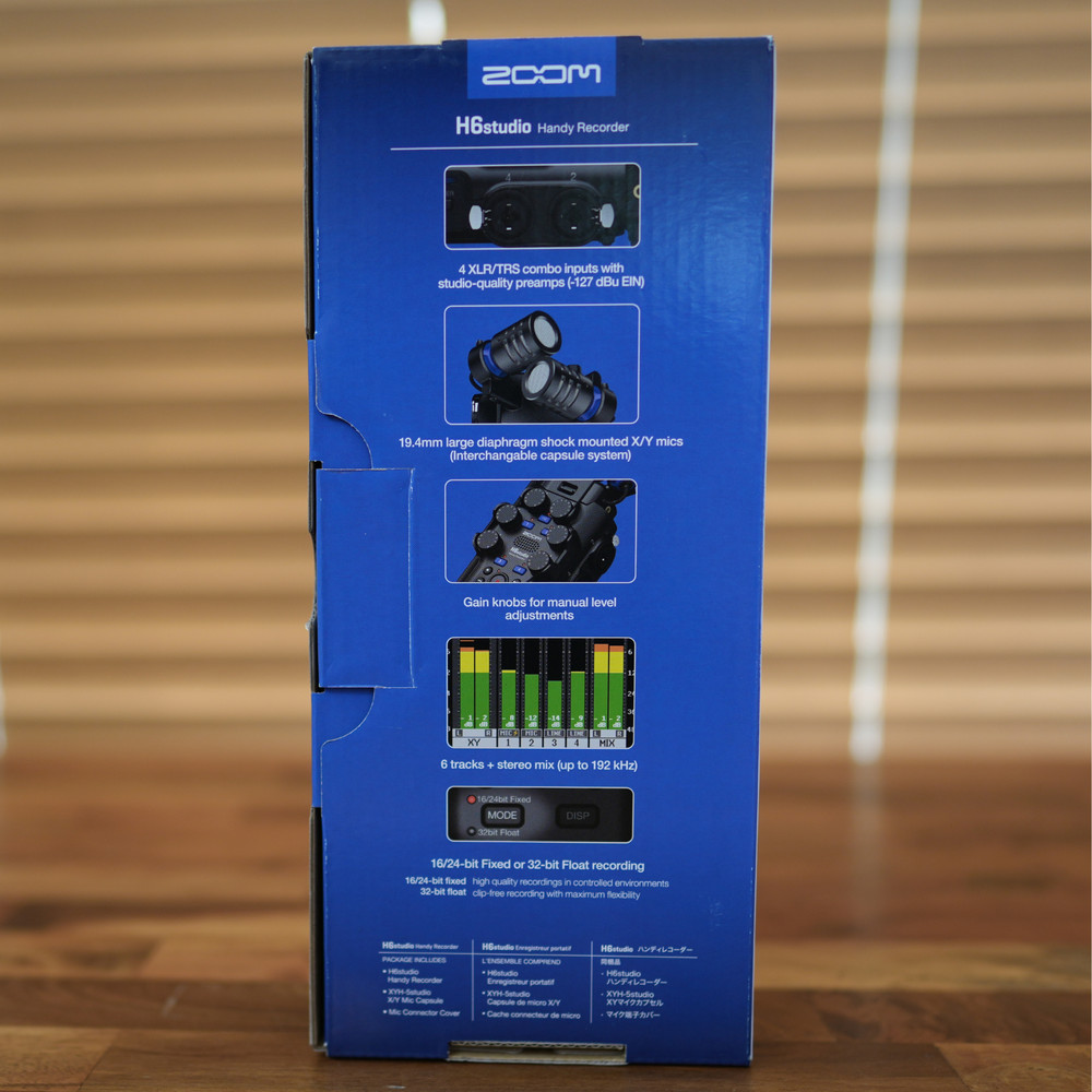 ZOOM H6studio Handheld Recorder Black High-Resolution 6-Channel Inputs