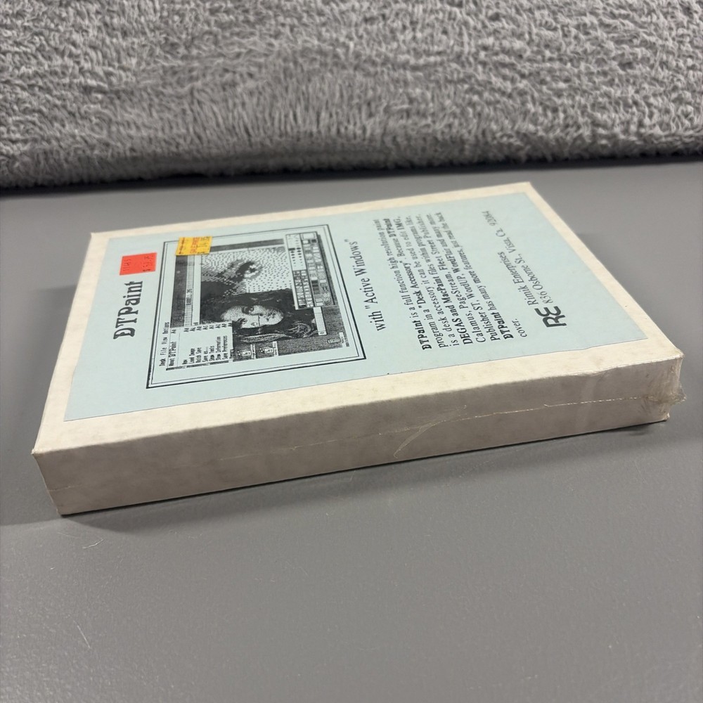 Vintage Atari Software - DTPaint Rimik Enterprises Paint Program Image Editor