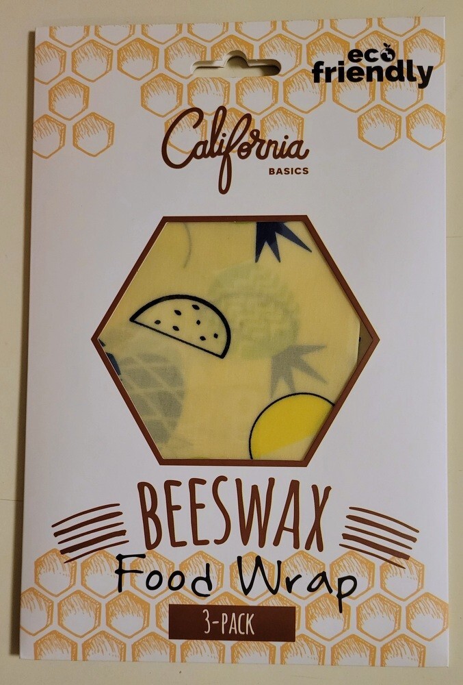 3-pack Beeswax Food Wraps - Eco Friendly - Reusable - Small Medium Large