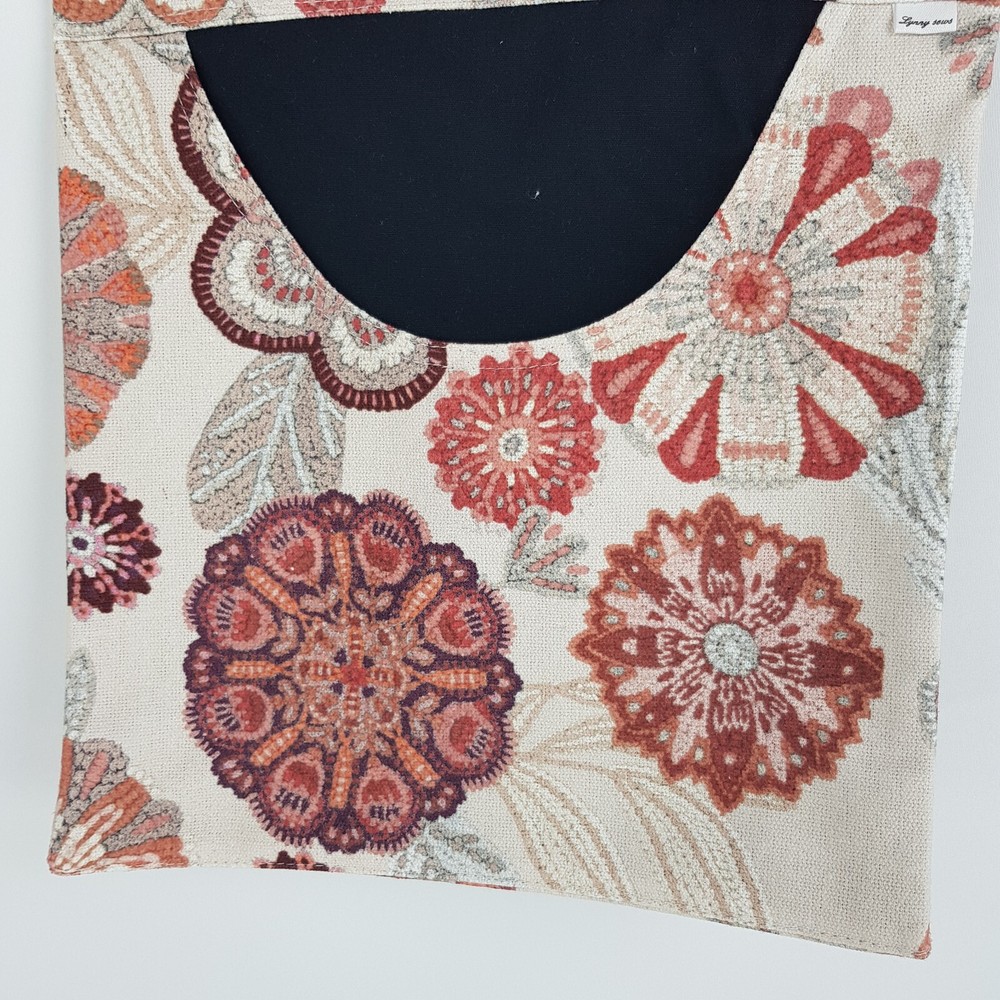 Peg Bag Handmade Cream Raspberry Flowers Lined Laundry Clothes Peg Holder
