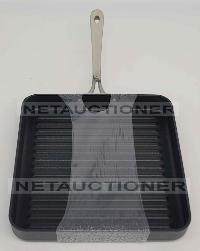 New ALL-CLAD 11" Hard Anodized B1 Nonstick Square Griddle & Grill Set Bundle