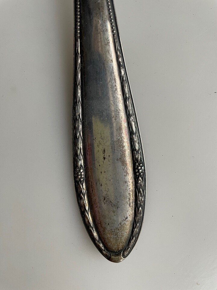 LARGE ANTIQUE GERMAN 800 SILVER SOUP LADLE