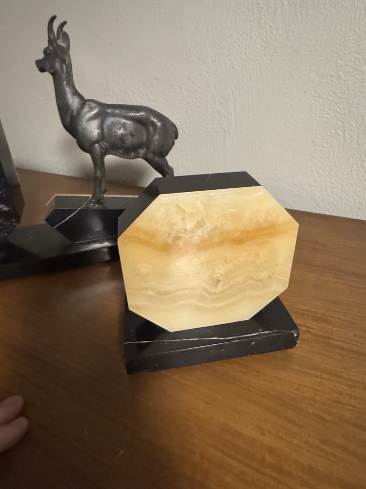 Art Deco Clock w/ Matching Bookends