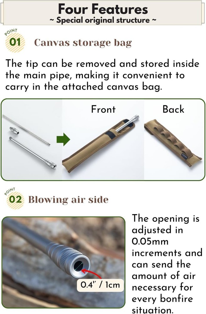 Camping Moon MS-43 SPLIT Fire Starter Tool Mercury BB Fire Blow Torch Compact