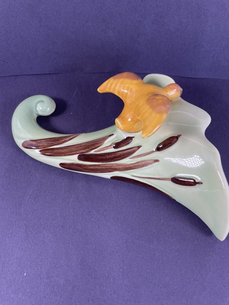 Cornucopia Wall Planter Yellow Bird Green READ