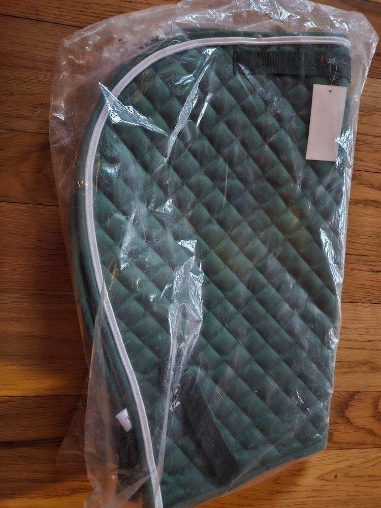 Green English Saddle Pad
