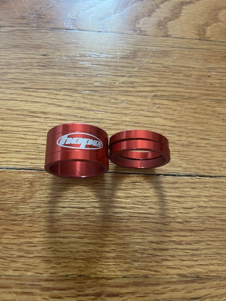 Anodized Red Hope Headset Spacers